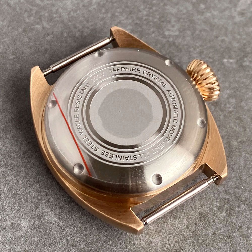 36mm CUSN8 bronze barrel shape - مراجعة Bronze Case Watch وسعره