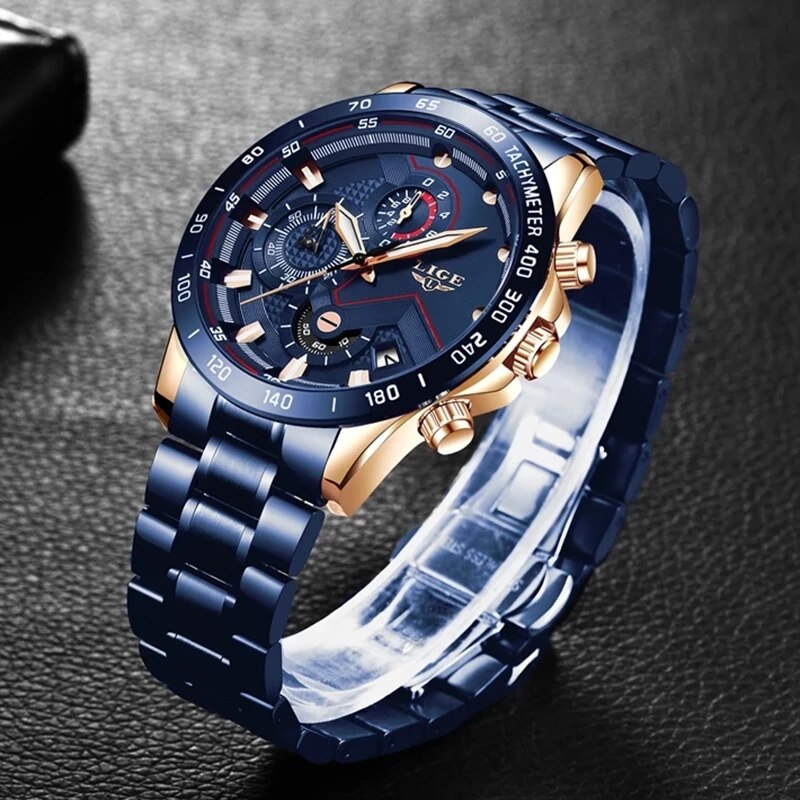 LIGE New Fashion Watches Men S - مراجعة Luxury Watch Exhibition وسعره