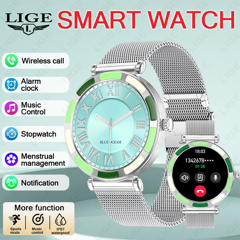 LIGE Luxury Women Smart Watche - مراجعة Luxury Watch Hd وسعره