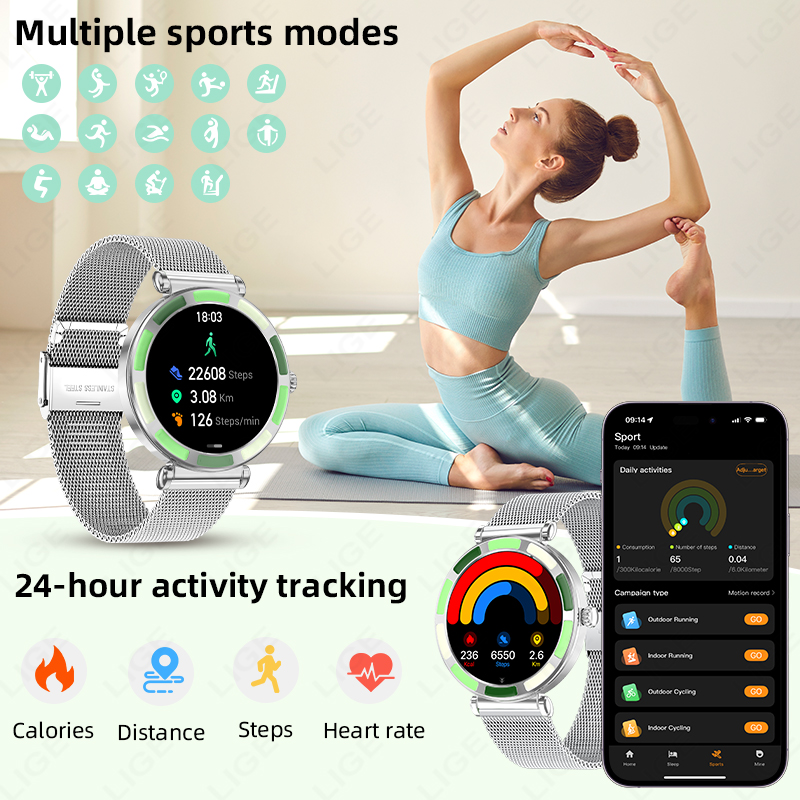LIGE Luxury Women Smart Watche - مراجعة Luxury Watch Hd وسعره