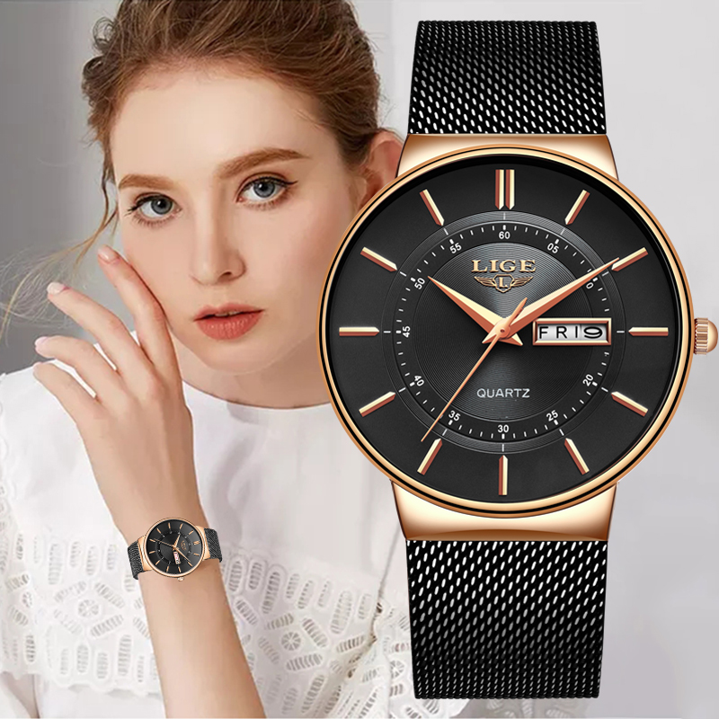 LIGE Women Watches Luxury Bran - مراجعة Luxury Watch Exhibition وسعره