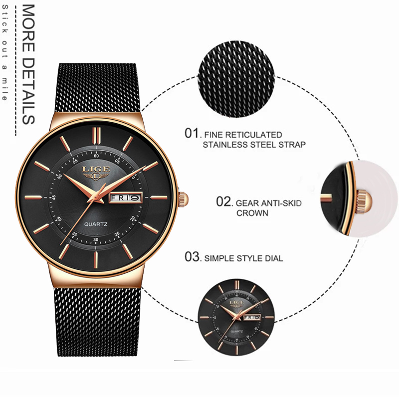 LIGE Women Watches Luxury Bran - مراجعة Luxury Watch Exhibition وسعره