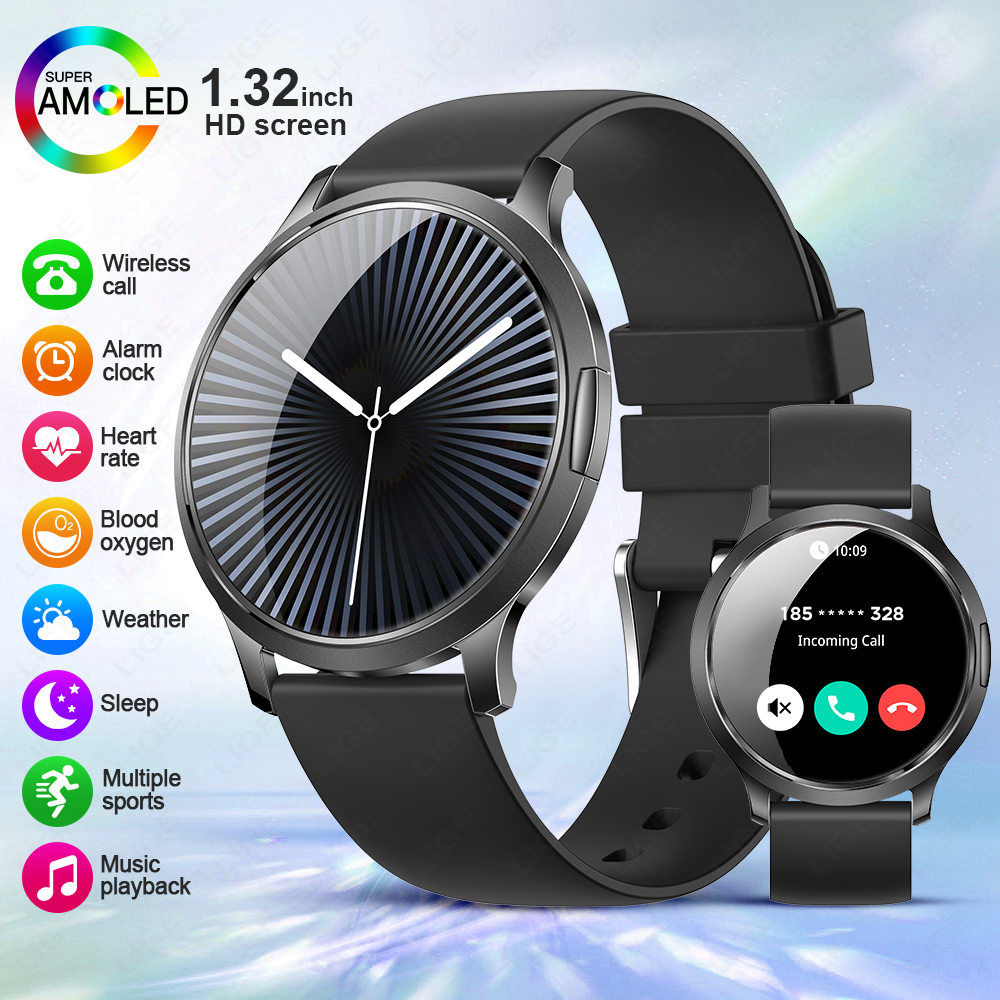 New LIGE Ultra-thin AMOLED HD  - مراجعة Luxury Watch Hd وسعره