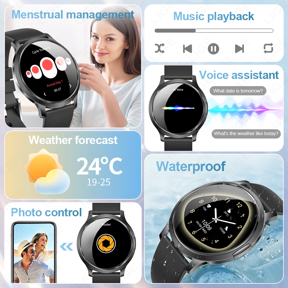 New LIGE Ultra-thin AMOLED HD  - مراجعة Luxury Watch Hd وسعره