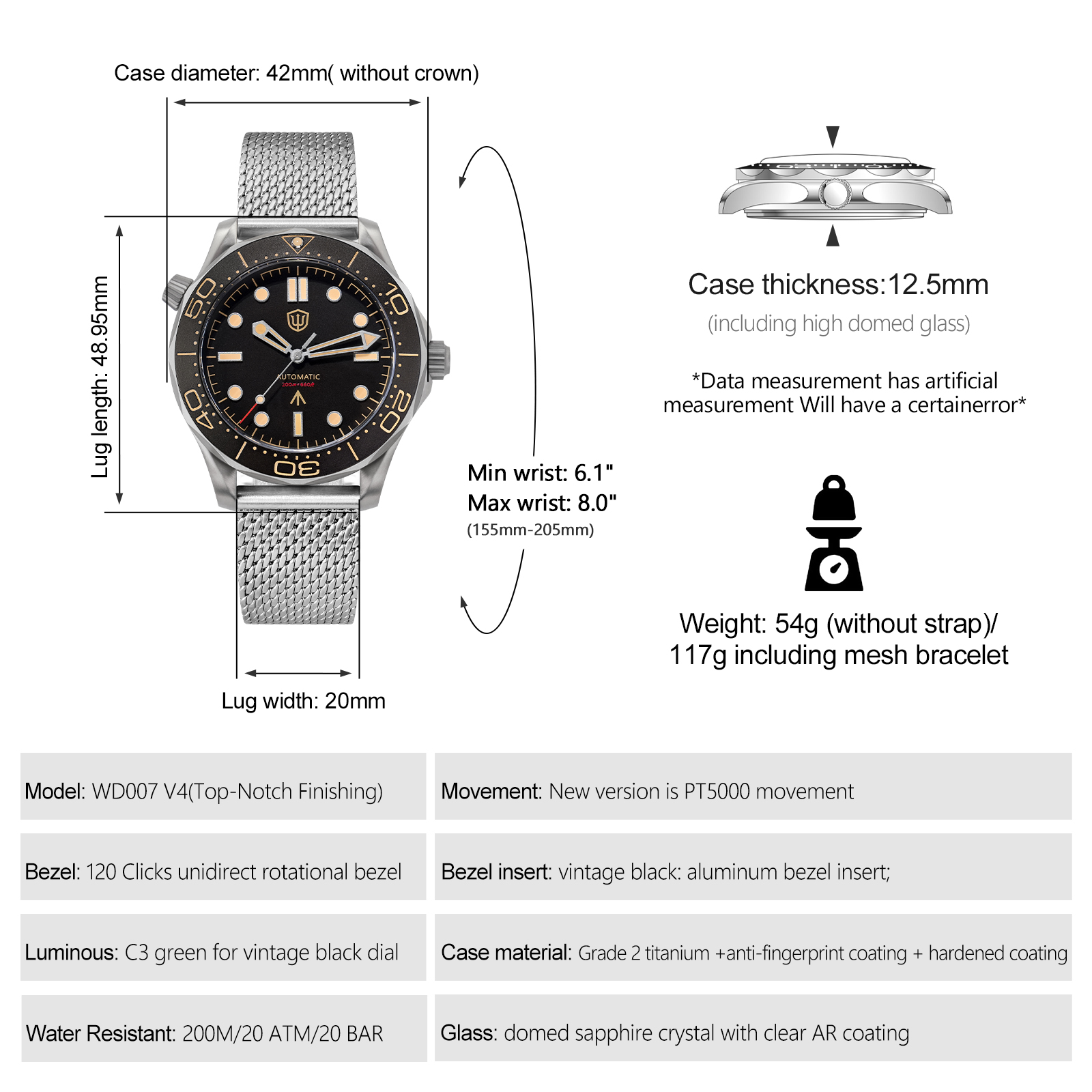 Watchdives WD007 V4 Automatic  - مراجعة Luxury Watch Case وسعره
