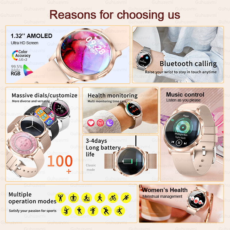 2025 New Smart Watch Women 1.3 - مراجعة Luxury Watch Hd وسعره