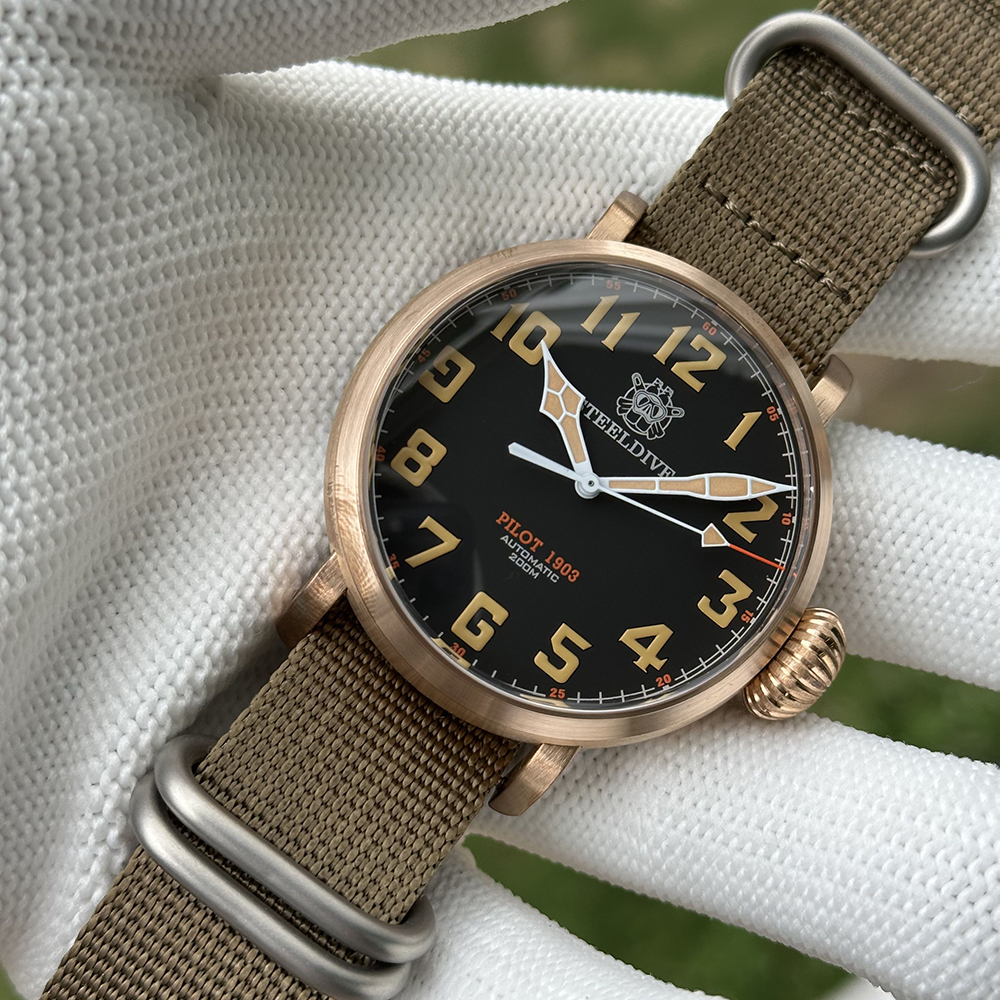 STEELDIVE Store SD1903S 46.5MM - مراجعة Bronze Case Watch وسعره