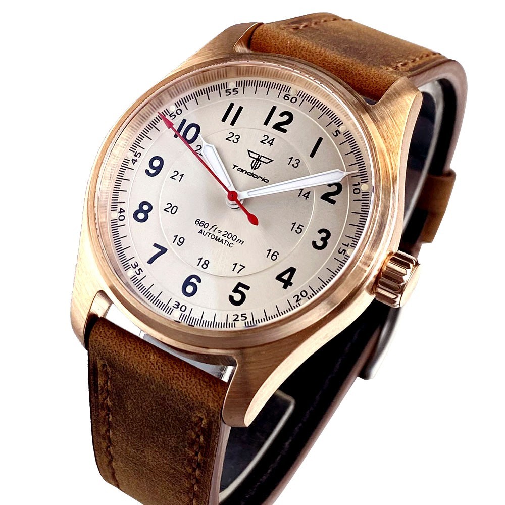 Solid Bronze Case 39MM Tandori - مراجعة Bronze Case Watch وسعره