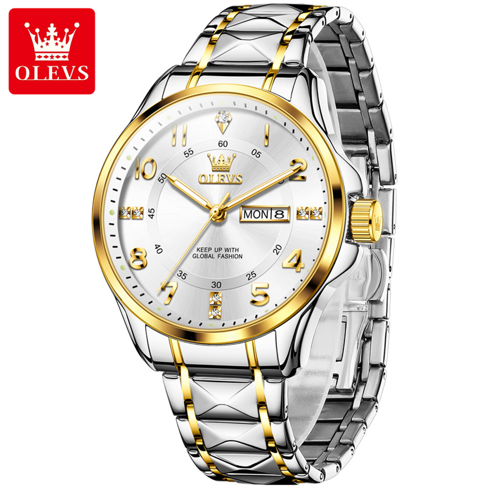 OLEVS Brand original wristwatc - مراجعة Luxury Watch With Arabic Numerals وسعره