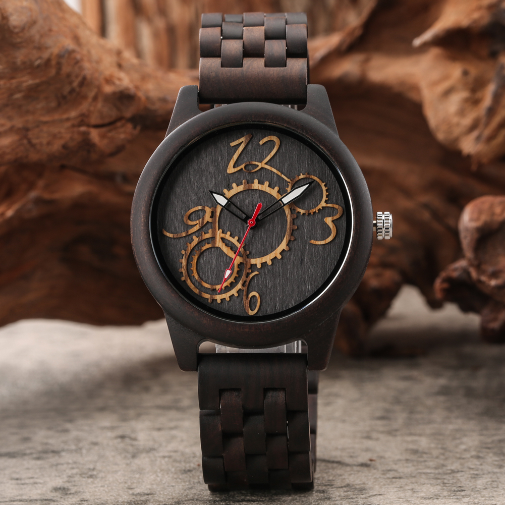 Luxury Vintage Wooden Men Watc - مراجعة Luxury Watch With Arabic Numerals وسعره