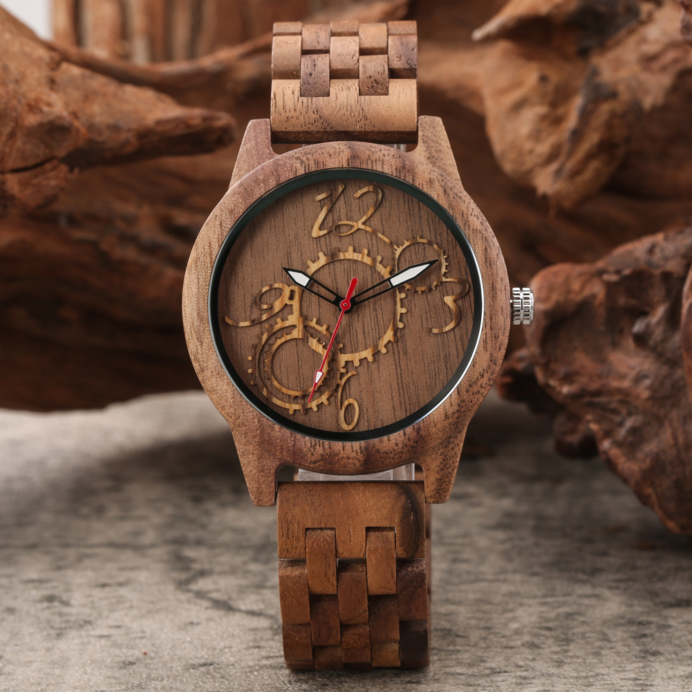 Luxury Vintage Wooden Men Watc - مراجعة Luxury Watch With Arabic Numerals وسعره