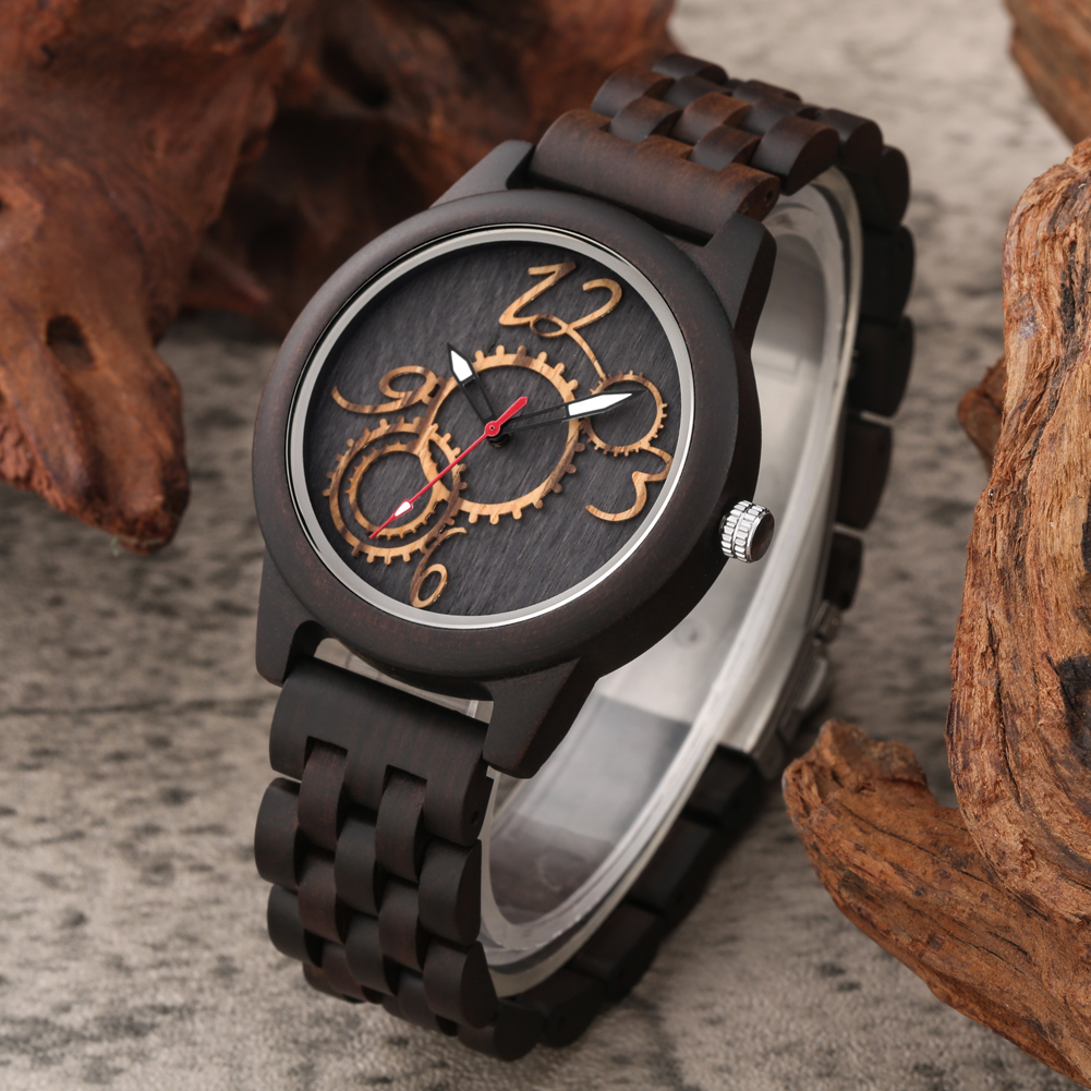 Luxury Vintage Wooden Men Watc - مراجعة Luxury Watch With Arabic Numerals وسعره