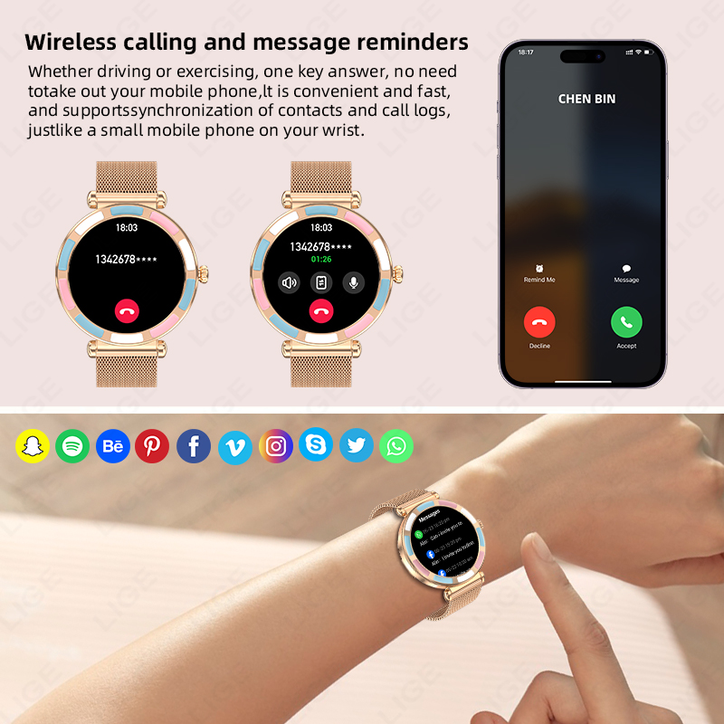 2026 LIGE Luxury Smart Watch F - مراجعة Luxury Watch Hd وسعره